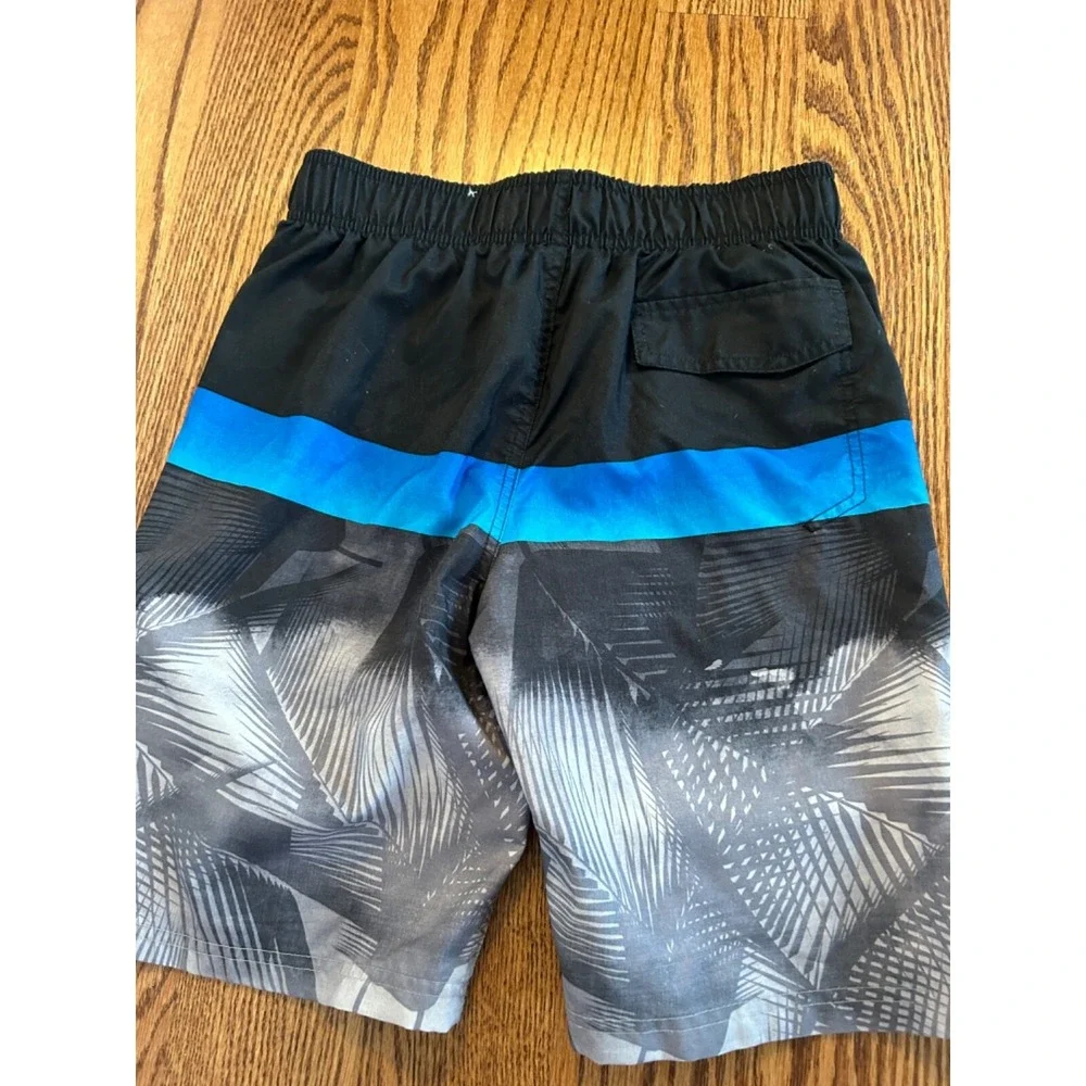 Gerry Swim Trunks Youth Boys Shorts size L14-16  Black\Blue\Grey Back Packet